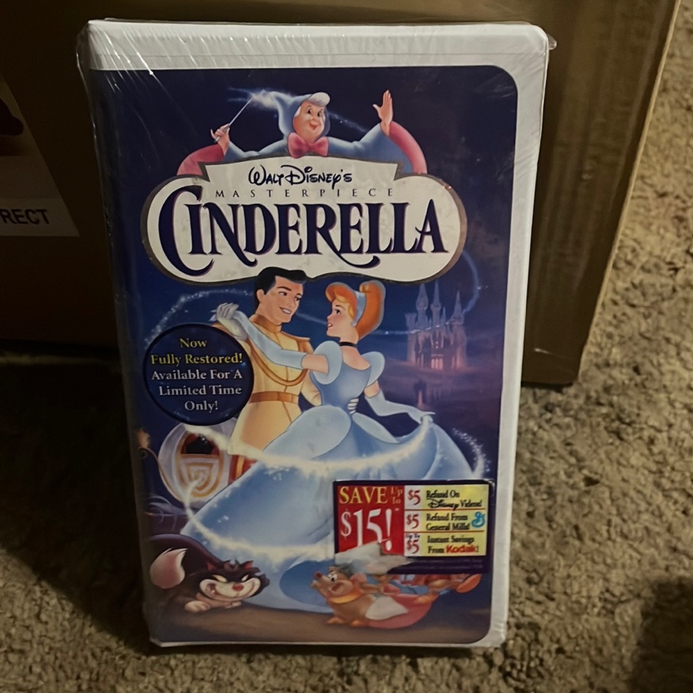 Walt Disney's masterpiece Cinderella VHS tape